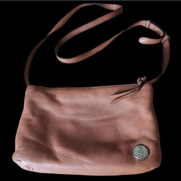Vince Camuto cognac leather crossbody - Picture 1 of 9